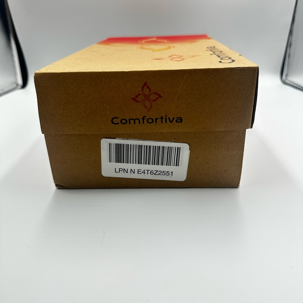 Comfortiva Red Suede Pillowtop Slide Sandals New In Box | 6.5 W - Picture 10 of 10